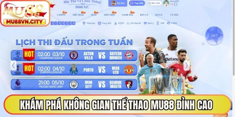 Khám phá không gian thể thao MU88 đỉnh cao cùng tỷ lệ cược siêu hấp dẫn